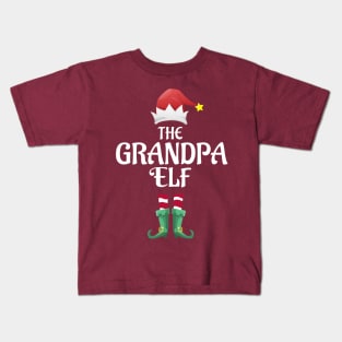 The Grandpa Christmas Elf Matching Pajama Family Party Gift Kids T-Shirt